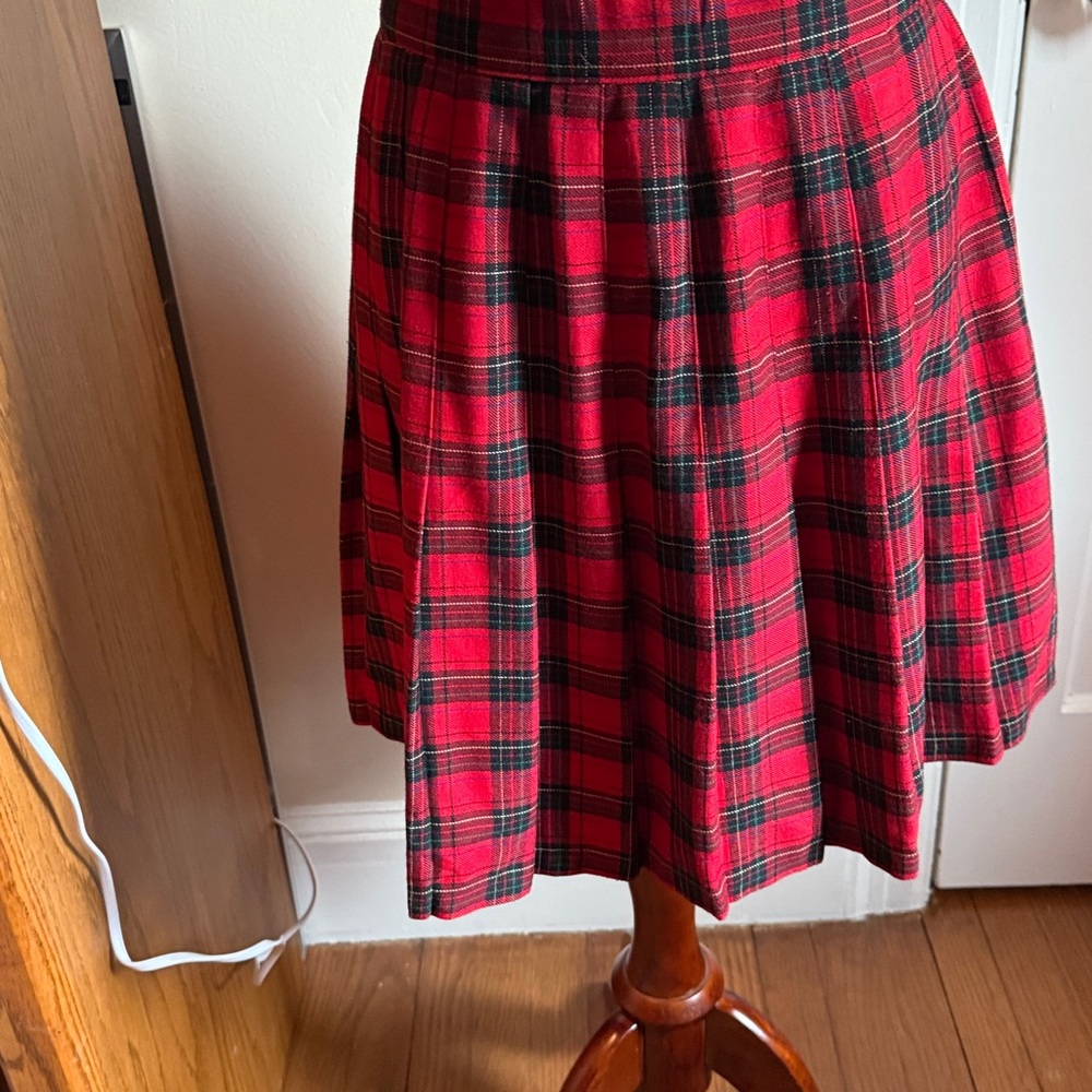 Red Plaid Mini Skirt